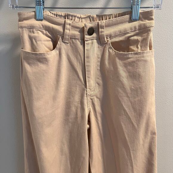 Pact 100% Cotton Neutral Tan Elastic Waist Pants Size XS - Picture 2 of 10